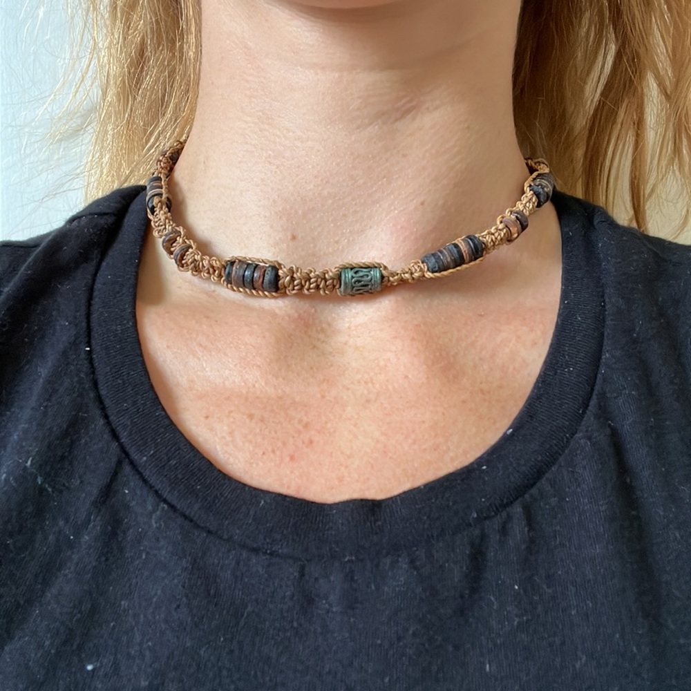 Hemp beaded necklace